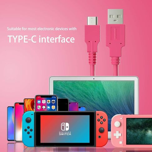 Nintendo Switch OLED Charging Cable, USB-C Cord for Pro Controller, 4.92 ft in Saudi Arabia