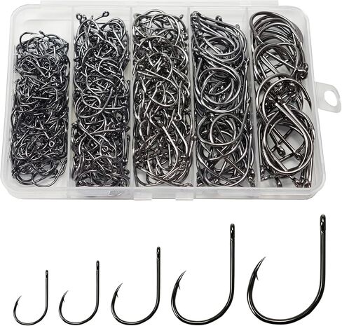 Fishing Hooks Assortment Kit, 400pcs Large Size, 12# - 24# in Saudi Arabia