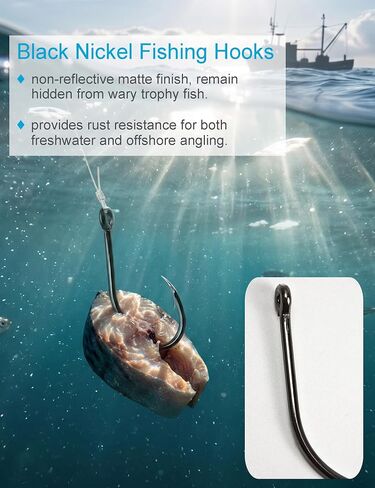 Fishing Hooks Assortment Kit, 400pcs Large Size, 12# - 24# in Saudi Arabia