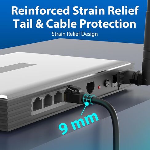 BUSOHE Cat 8 Ethernet Cable 15FT, High Speed 40Gbps 2000Mhz Cat8 Cable with Gold Plated RJ45 Connector, Heavy Duty LAN Network Internet Cable S/FTP in Kuwait