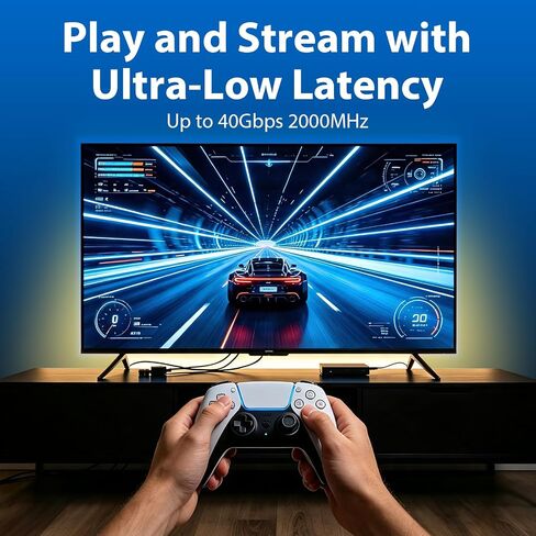 BUSOHE Cat 8 Ethernet Cable 15FT, High Speed 40Gbps 2000Mhz Cat8 Cable with Gold Plated RJ45 Connector, Heavy Duty LAN Network Internet Cable S/FTP in Kuwait