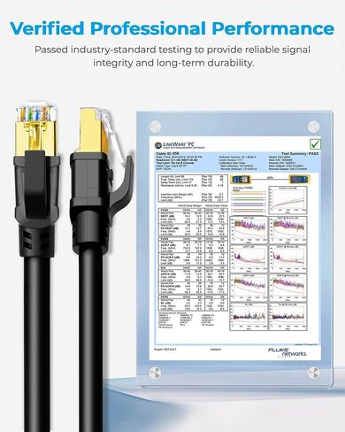 DDMALL Cat 8 Ethernet Cable 1.5FT, 40Gbps Round LAN Cable (1.5ft, Black) in Kuwait