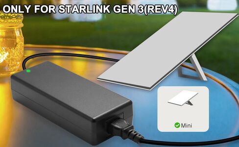 48V Power Supply for Starlink Gen 3 & Mini, AC/DC Charger with Power Cord, 144W Adapter Replacement Accessory, Compatible with Standard Gen 3 and Mini Systems in Saudi Arabia
