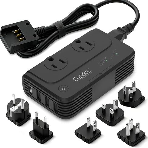 Ceptics 200W Travel Voltage Converter Kit for Africa w/USB Ports in Kuwait