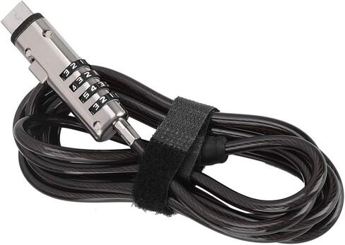Bewinner 4 Digit Password Computer Lock Security Cable Lock for Laptop Notebook - Anti Theft Steel Cable with 360° Rotating Head, Compatible with Standard Security Slot (74.8 in Saudi Arabia