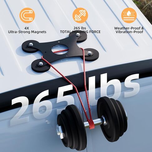 DAIERTEK Starlink Mini Car Magnetic Mount - Ultra Strong 265LBS Quick Release Roof Mount Kit, 360° Rotation, No Drill Universal Magnetic Car Mount for RV Van Truck Boat Yacht Vehicle in Saudi Arabia
