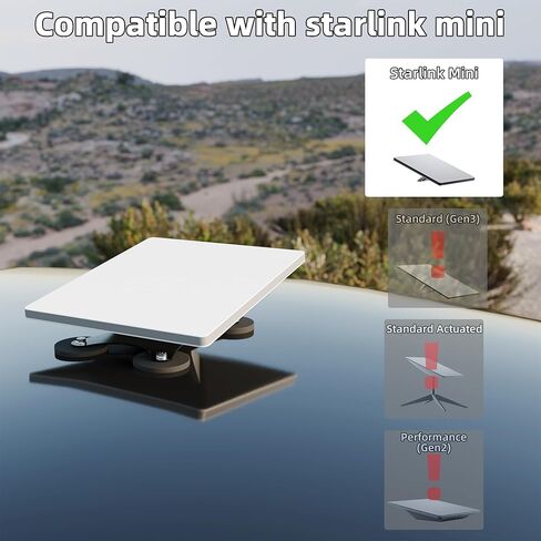 DAIERTEK Starlink Mini Car Magnetic Mount - Ultra Strong 265LBS Quick Release Roof Mount Kit, 360° Rotation, No Drill Universal Magnetic Car Mount for RV Van Truck Boat Yacht Vehicle in Saudi Arabia