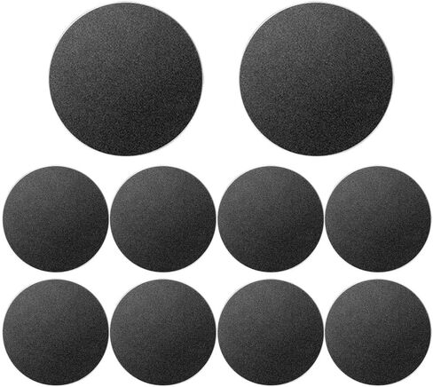 Universal Metal Plate with Adhesive for Magnetic Car Phone Holders, Wall, Magnets. Round Disk Iron Sheets (Black,10 Pack) in Kuwait