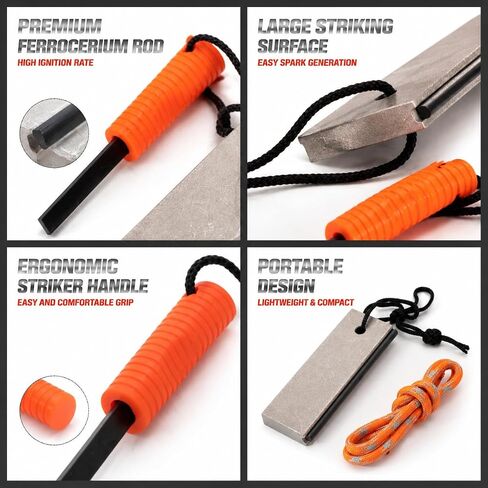 Magnesium Fire Starter 2-Pack, Hiking, Hunting and Backpacking in Saudi Arabia