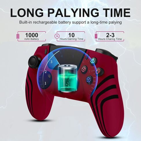 وحدة تحكم لاسلكية لجهاز PS4، وحدة تحكم متوافقة مع PS4/Slim/Pro، أحمر in Kuwait