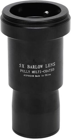 1.25 Inch 5X Barlow Lens All-Metal Construction High Magnification for Astronomical Telescope Accessory in Saudi Arabia