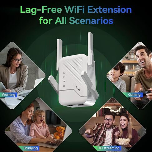 2026 New WiFi Extender Signal Booster, Best Internet Extender for Home, WiFi Repeater, Wireless Router Amplifier with Ethernet Port in Kuwait
