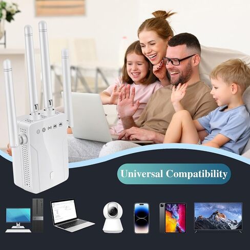 WiFi Extender Signal Booster 2026 Internet Repeater for Home Long Range Covers Up 8470 Sq. Ft. for Apartment Basement Office House in Kuwait
