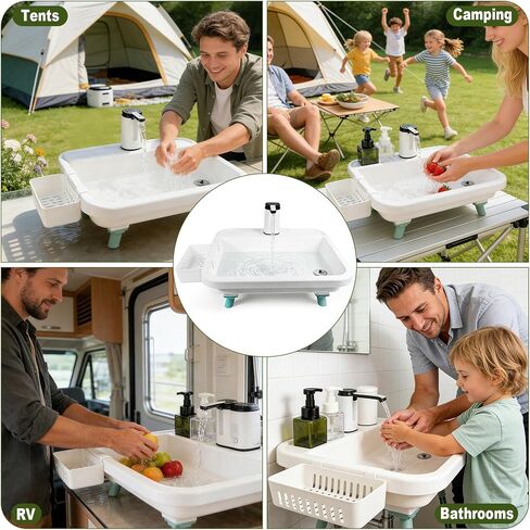 Portable Sink for Camping, Outdoor Wash Station with Electronic Faucet in Saudi Arabia