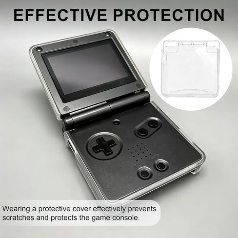 Hard Transparent Protective Case Compatible with for GBA SP Console, Clear PC Shell Cover Case with Scratch Protection, Dust Resistant Snap-On Design for Gameboy Advance SP Console Accessories in Saudi Arabia