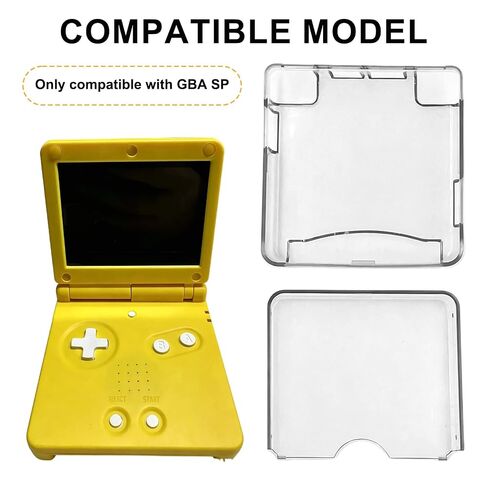 Hard Transparent Protective Case Compatible with for GBA SP Console, Clear PC Shell Cover Case with Scratch Protection, Dust Resistant Snap-On Design for Gameboy Advance SP Console Accessories in Saudi Arabia