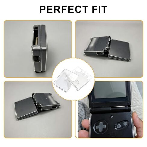Hard Transparent Protective Case Compatible with for GBA SP Console, Clear PC Shell Cover Case with Scratch Protection, Dust Resistant Snap-On Design for Gameboy Advance SP Console Accessories in Saudi Arabia