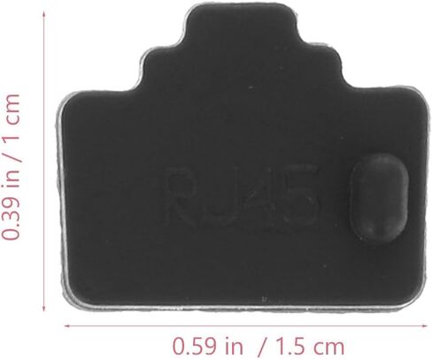 Tofficu 20pcs Silicone Router Port Dust Covers Rj45 Ethernet Interface Caps Black, Prevent Foreign Matter Entering, Convenient for Disassembly and Assembly, for Network Devices in Saudi Arabia