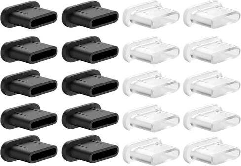 USB Port Cover caps 100pcs Silicone Type-C Dust Plugs - USB C Charging Port Protector Stopper Cap Cover for Phones in Saudi Arabia
