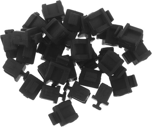 STOBAZA 30pcs Silicone Dust Plug Caps for Sfp Module and Network Router, Black Fiber Module Port Protector with Dust Prevention Function, Extends Equipment Lifespan, for Telecom Equipment in Saudi Arabia