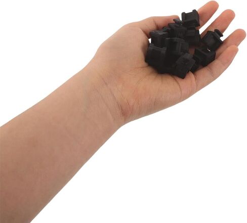 STOBAZA 30pcs Silicone Dust Plug Caps for Sfp Module and Network Router, Black Fiber Module Port Protector with Dust Prevention Function, Extends Equipment Lifespan, for Telecom Equipment in Saudi Arabia