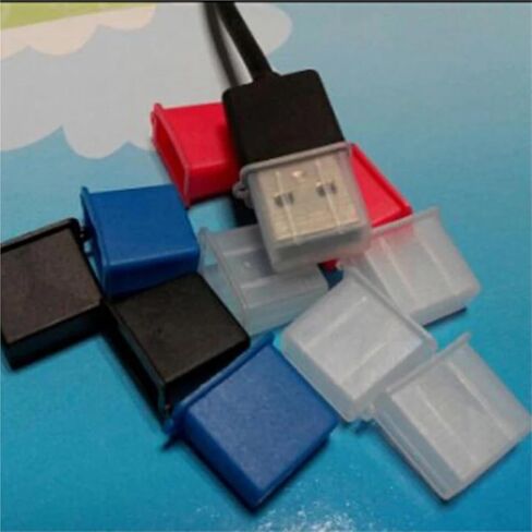 USB Port Cover caps 100pcs USB Type A Male Anti-Dust Plug Stopper Cap Cover Protector - Waterproof Dustproof Mobile Phone Accessories in Saudi Arabia