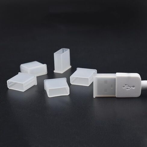 Tofficu 50 Pcs USB Dust Plug Covers for Standard Charge Port and USB Port, Flexible Plastic Dustproof Caps for Laptop and Computer Protection in Saudi Arabia
