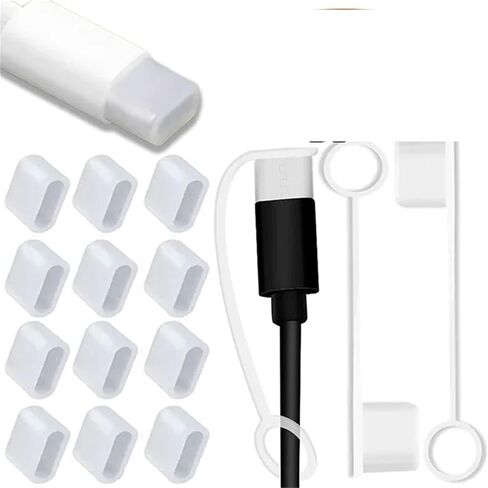 أغطية غطاء منفذ USB 20 قطعة كابل بيانات من النوع C مقابس مضادة للغبار - غطاء واقي لسلك الشحن العالمي، غطاء واقي USB in Kuwait