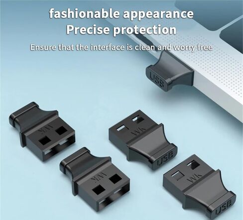 USB Port Cover caps 30Pcs USB-A Port Cover with Handle - Anti-Dust Plug for Laptop and Computer Socket Protection Caps in Saudi Arabia