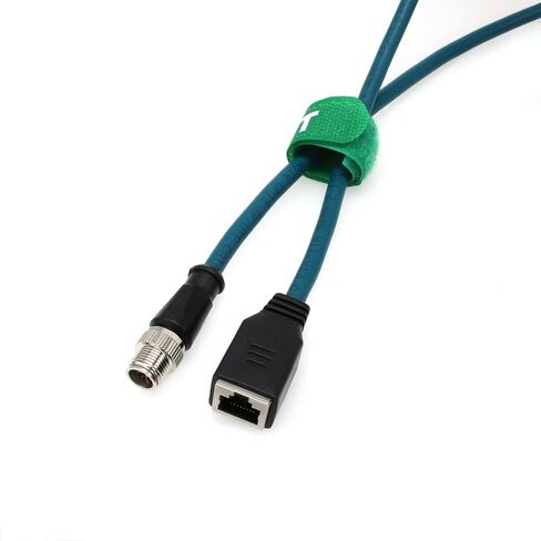Ethernet Cable Adapter for Cognex in-Sight 2000 7000 8000 9000 Basler Baumer Camera Sensor Barcode Reader, 8 Pin X-Coded M12 to RJ45 CAT-7e 2M in Saudi Arabia
