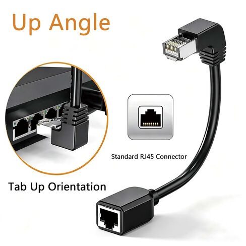 INEWSSZFXC 90 Degree Ethernet Extension Cable 5.91inch/15cm in Saudi Arabia