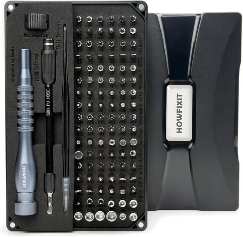 HowFixit PRO MAX 106-in-1 Precision Screwdriver Set for iPhone, Smartphone, MacBook, Laptop, Tablet, Camera, Switch, PS5, Xbox, Game Console & Controller Repair in Kuwait