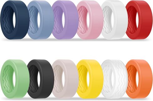 16 Pack Cover Compatible with Oura Ring 4/4 Ceramic/3/Samsung Galaxy Ring/UltraHuman/RingConn Gen 2 Air/2/1, Silicone Anti-Slip Wave Texture Anti-Scratch Protector Case for Working Out Gym in Saudi Arabia