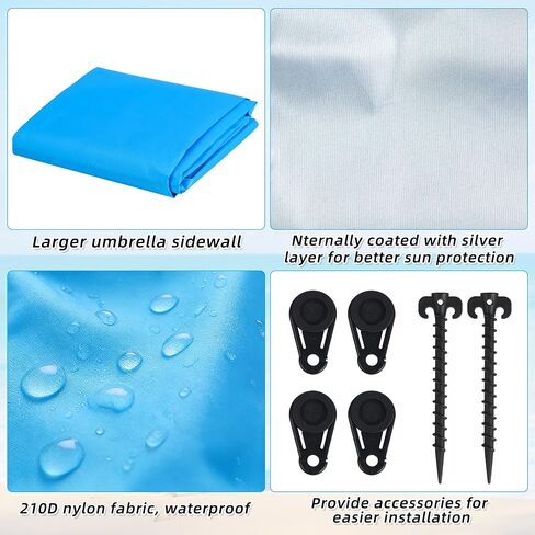 5.9 x 9.8ft Side Shade Umbrella Side Wall Accessory , Umbrella Not Included in Kuwait