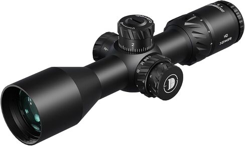 DISCOVERYOPT HD 3-12x44 FFP Rifle Scope, First Focal Plane MPVO with Red Illuminated Reticle, Side Parallax, Locking Turrets, 30mm Tube for Hunting, Waterproof, Fogproof, Shockproof in Saudi Arabia