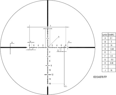 DISCOVERYOPT HD 3-12x44 FFP Rifle Scope, First Focal Plane MPVO with Red Illuminated Reticle, Side Parallax, Locking Turrets, 30mm Tube for Hunting, Waterproof, Fogproof, Shockproof in Saudi Arabia