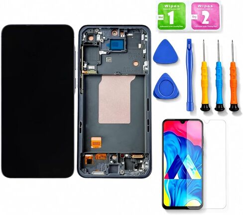 for Galaxy A55 Screen Replacement, Compatible with SM-A556B SM-A556W SM-A556U SM-A556V SM-A556E LCD Display digitizer Screen with Frame, Equipped with Maintenance Tools | SM-A556B/W/U/V/E, Includes Repair Tools, Touch Digitizer, Compatible Fit in Saudi Arabia
