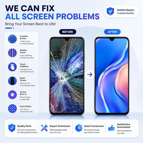 for Galaxy A55 Screen Replacement, Compatible with SM-A556B SM-A556W SM-A556U SM-A556V SM-A556E LCD Display digitizer Screen with Frame, Equipped with Maintenance Tools | SM-A556B/W/U/V/E, Includes Repair Tools, Touch Digitizer, Compatible Fit in Saudi Arabia