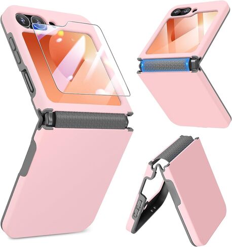 Caka for Samsung Galaxy Z Flip 8 & 7 Case with Hinge & Screen Protector in Saudi Arabia