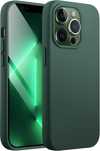 JETech Silicone Case for iPhone 13, Black in Saudi Arabia