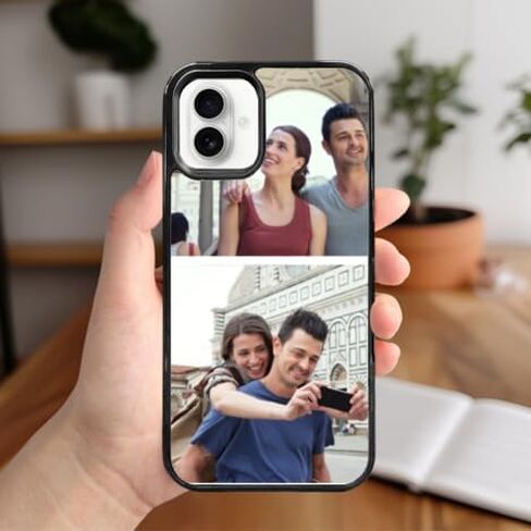 Ship Next Day-Custom Photo Phone Case Compatible with iPhone 16, Personalized Military Grade Rugged Two Piece Protection, Printed in USA (iPhone 16) in Saudi Arabia
