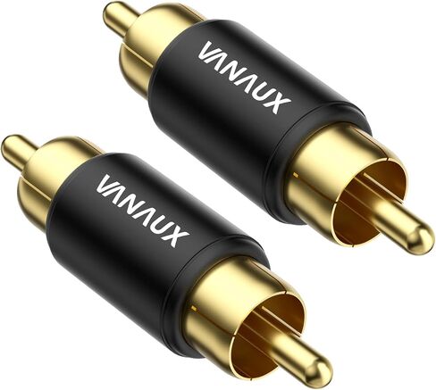 VANAUX 2-Pack مطلية بالذهب RCA أنثى إلى أنثى مقرنة، محولات موصلات برميل تمديد كابلات مضخم الصوت RCA لHDTV، ومكبرات الصوت، ومكبرات الصوت، وصوت السيارة in Kuwait