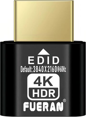 HDMI Dummy Plug 4K@60Hz 2K@120Hz 1080P@144Hz, Virtual Monitor Emulator, Headless Display Adapter, EDID Emulator, Supports for Windows, Mac, Linux – Plug & Play （Golden 4K60Hz 1Pack） in Kuwait