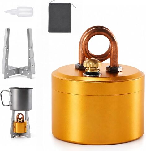 Portable Mini Alcohol Stove, Brass Alcohol Burner with Stand for Camping in Saudi Arabia