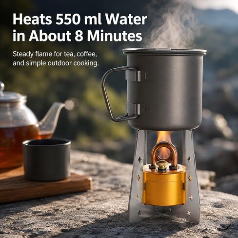 Portable Mini Alcohol Stove, Brass Alcohol Burner with Stand for Camping in Saudi Arabia