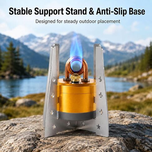 Portable Mini Alcohol Stove, Brass Alcohol Burner with Stand for Camping in Saudi Arabia