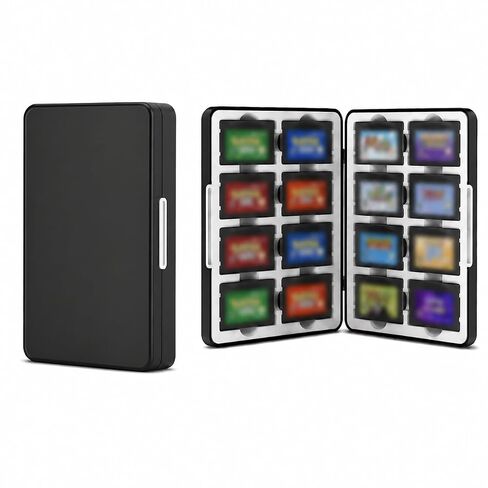VANPARK Game Card Case for Gameboy Advance Game, 16 Silicone Slots Magnetic Closure Organizer Holder for GBA Cartridges in Kuwait