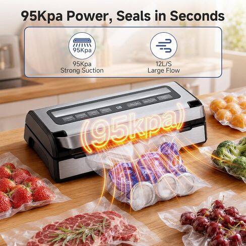 AAOBOSI 95KPa 9-in-1 Wet/Dry Vacuum Sealer, 8X Freshness in Kuwait
