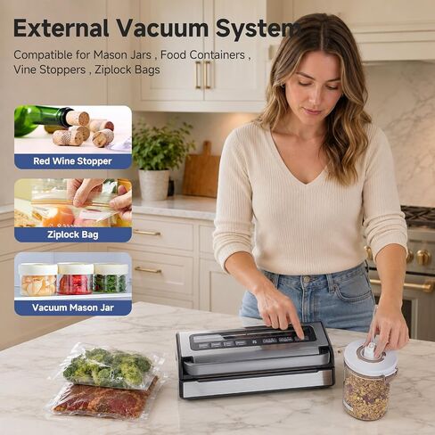 AAOBOSI 95KPa 9-in-1 Wet/Dry Vacuum Sealer, 8X Freshness in Kuwait