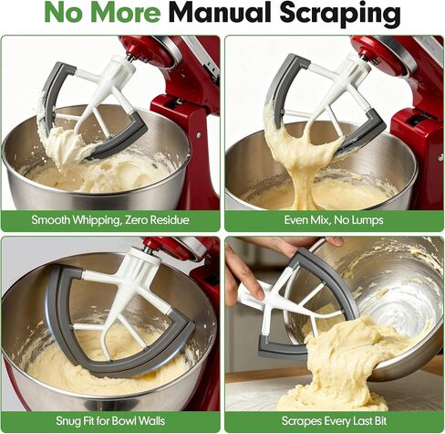 Flex Edge Paddle Attachment for KitchenAid Mixer, 4.5-5 Qt Tilt-Head,Gray in Saudi Arabia